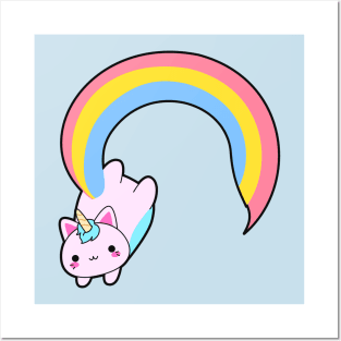 Kawaii proud rainbow cattycorn Posters and Art